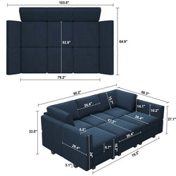 Jersi 7 - Piece Upholstered Reclining Sectional