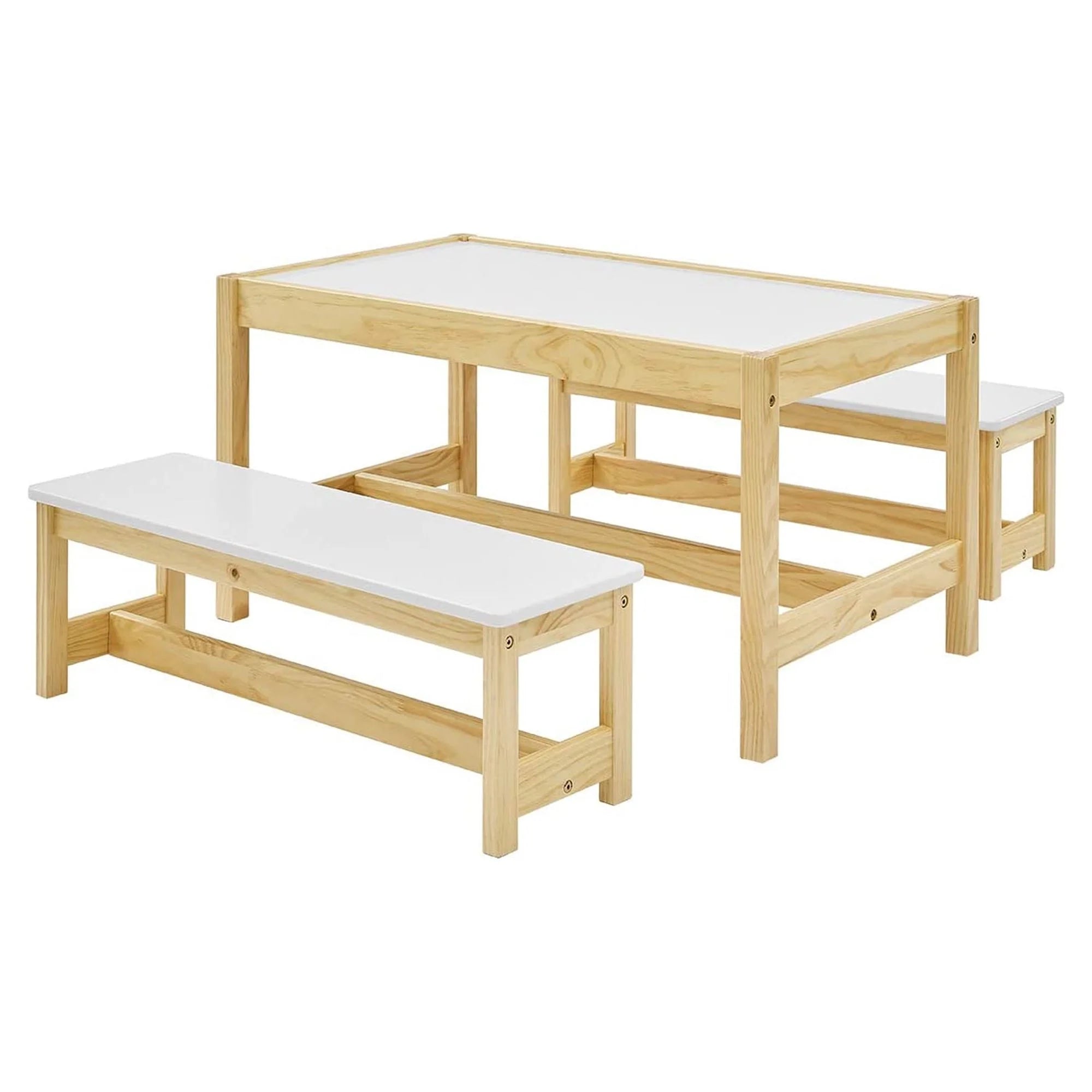 3 in 1 Kids Toddlers Play Table and Bench Chair Set