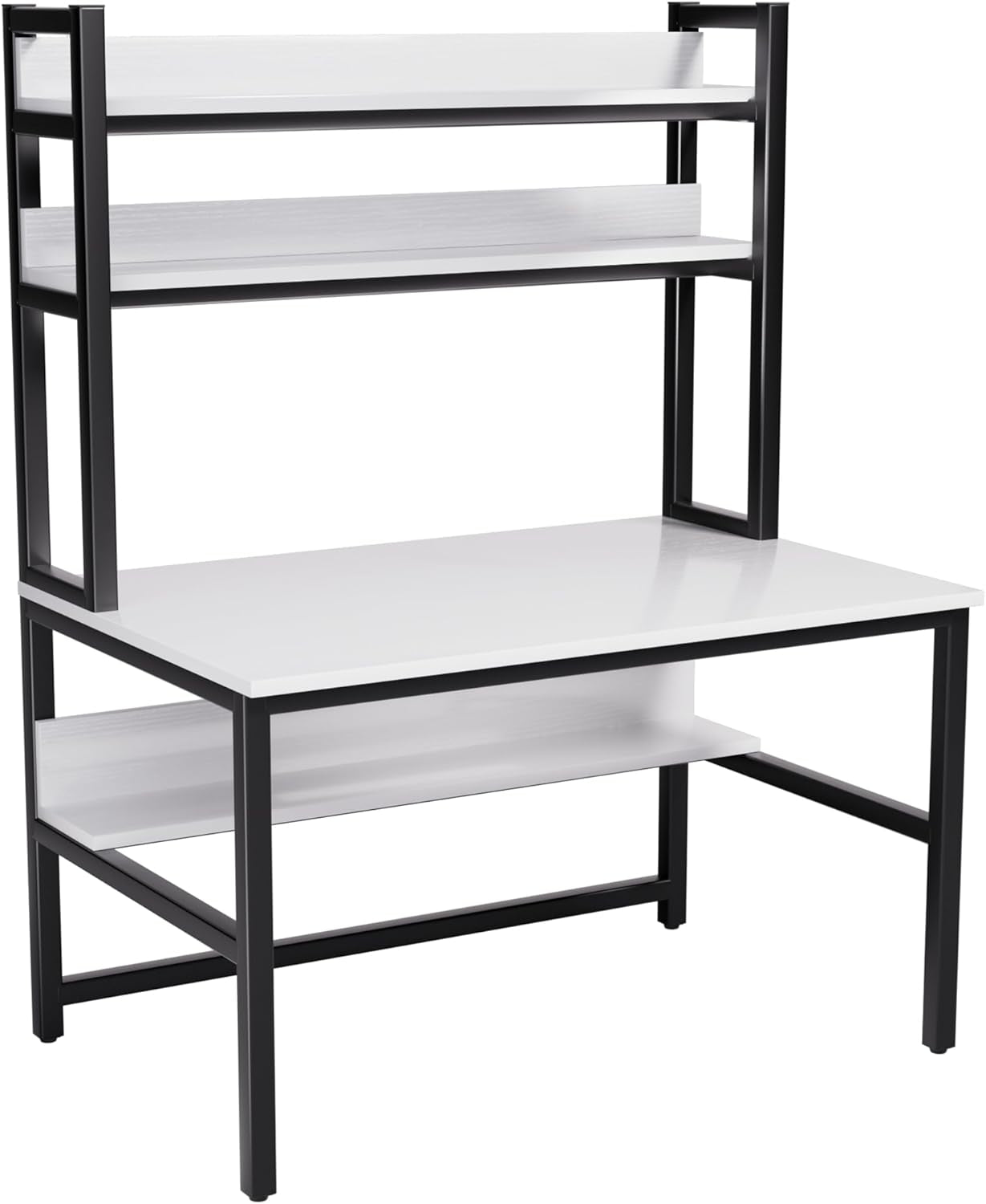 47" Gaming Desk with Hutch and Bookshelf