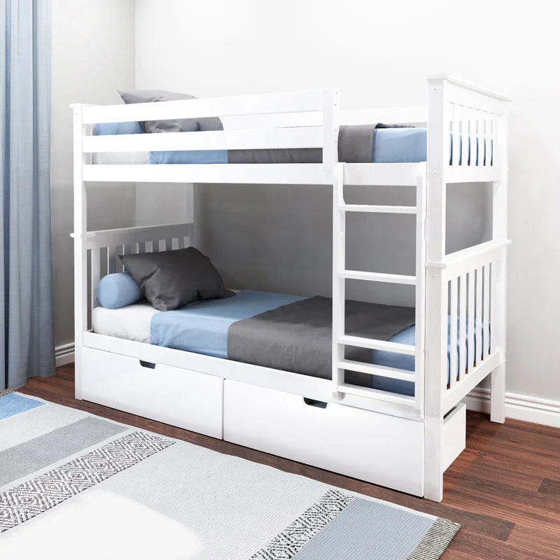 Absecon Twin over Twin Solid Wood Standard Bunk Bed