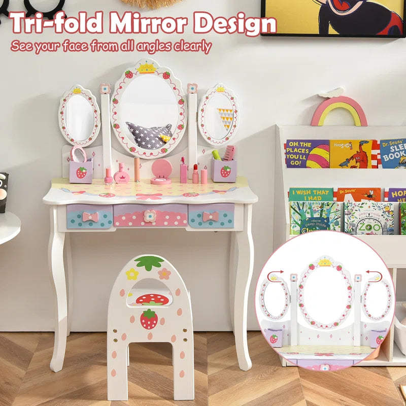 Diega Kids Vanity Set with Mirror