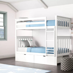 Absecon Twin over Twin Solid Wood Standard Bunk Bed