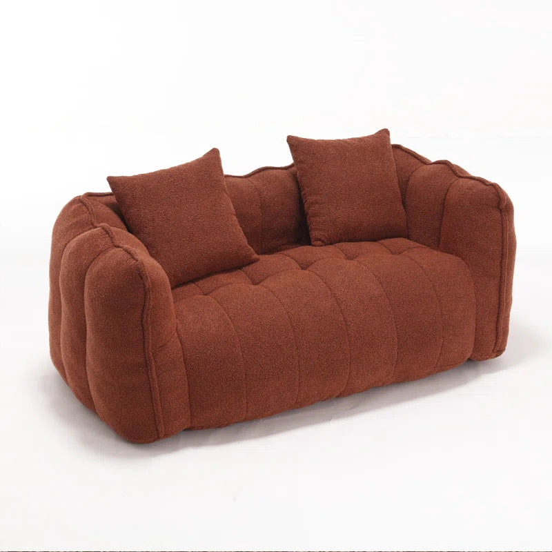 Chenille Bean Bag Sofa Tufted Loveseat