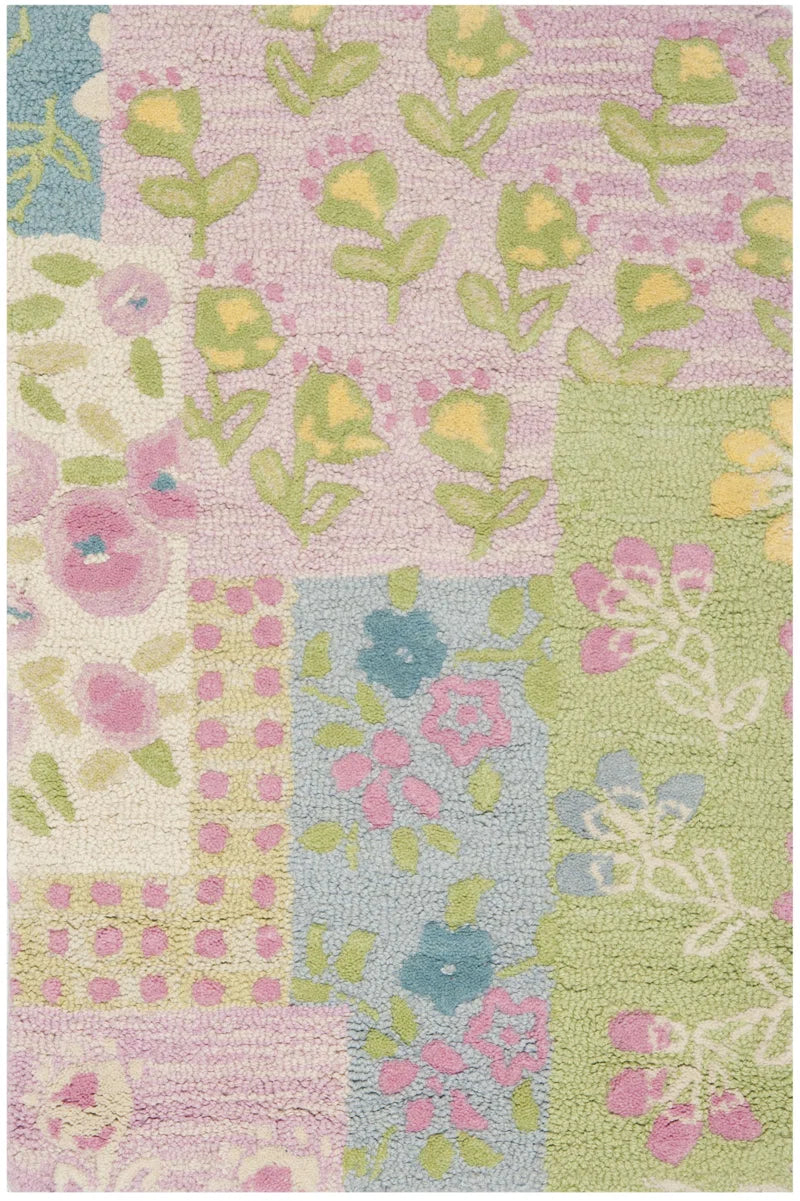 Gosselin Floral Handmade Tufted Pink/Green Area Rug