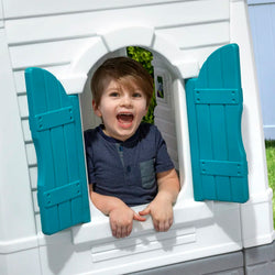 Neat & Tidy Cottage Homestyle Edition™ 2.8' X 4.4' Outdoor Plastic Playhouse with Kitchen