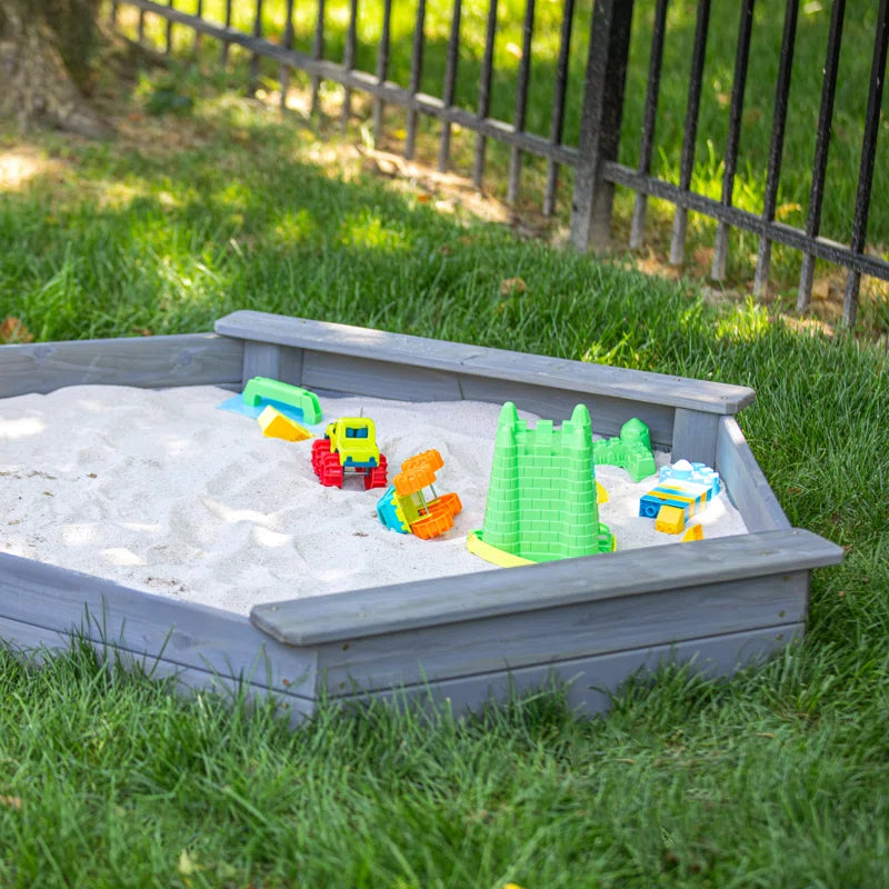 Jack & June Hexagonal Cedar Sand Box Playset