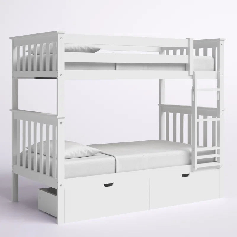 Absecon Twin over Twin Solid Wood Standard Bunk Bed