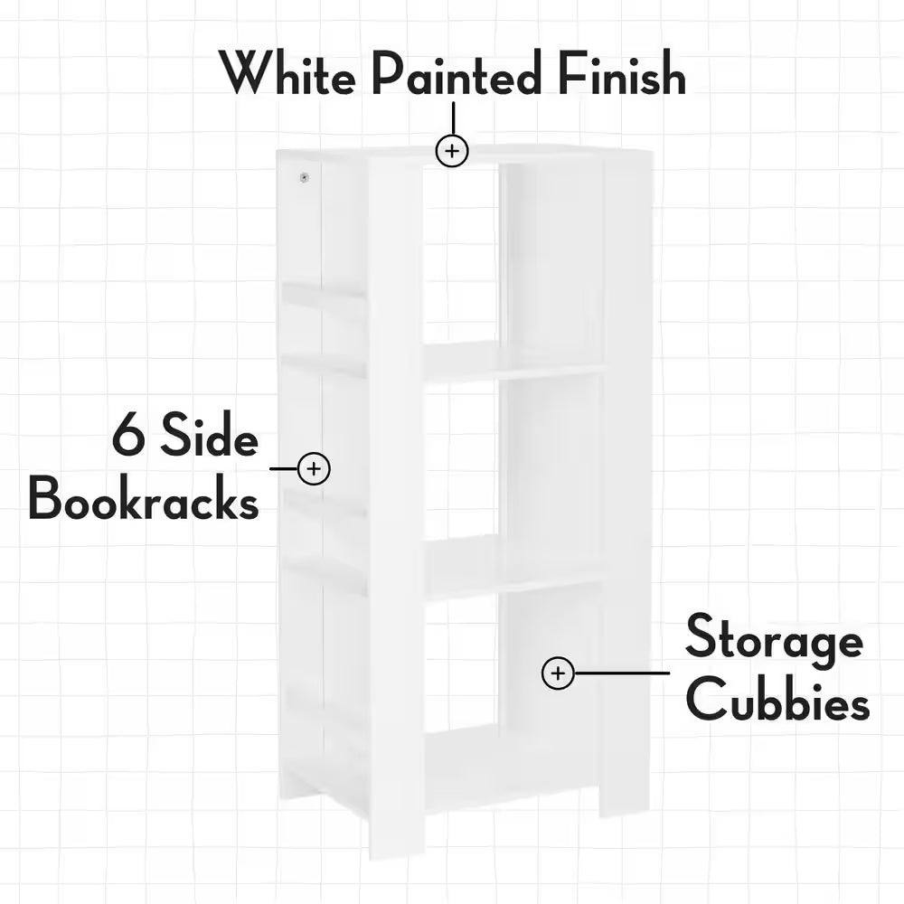 Kids Bookshelf and Toy Organizer Tower     17.38 In. Wide