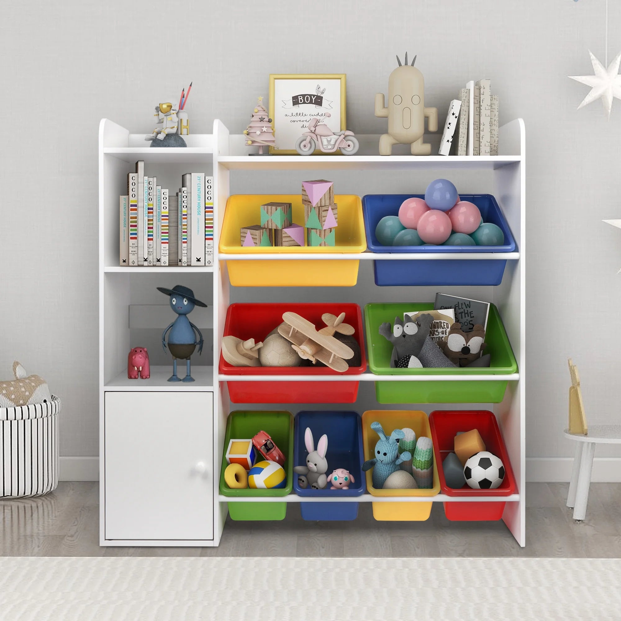 Kids Toy Organizer with 8 Removable Bins