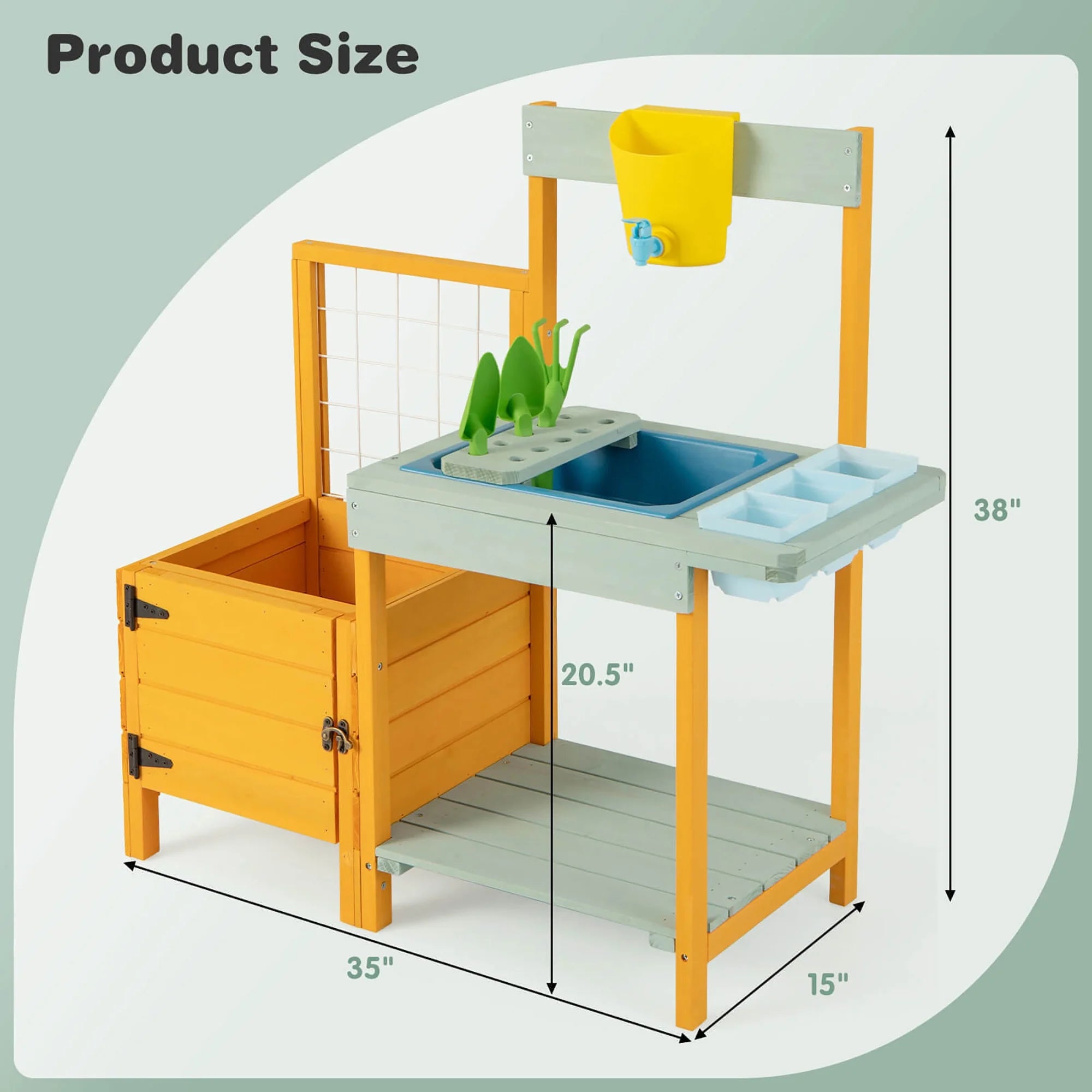 Wooden Potting Bench for Kids