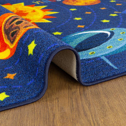 Weranna Outer Space Solar Educational Learning Game Play Non Slip Kids Rug Carpet Classroom Playroom Mat