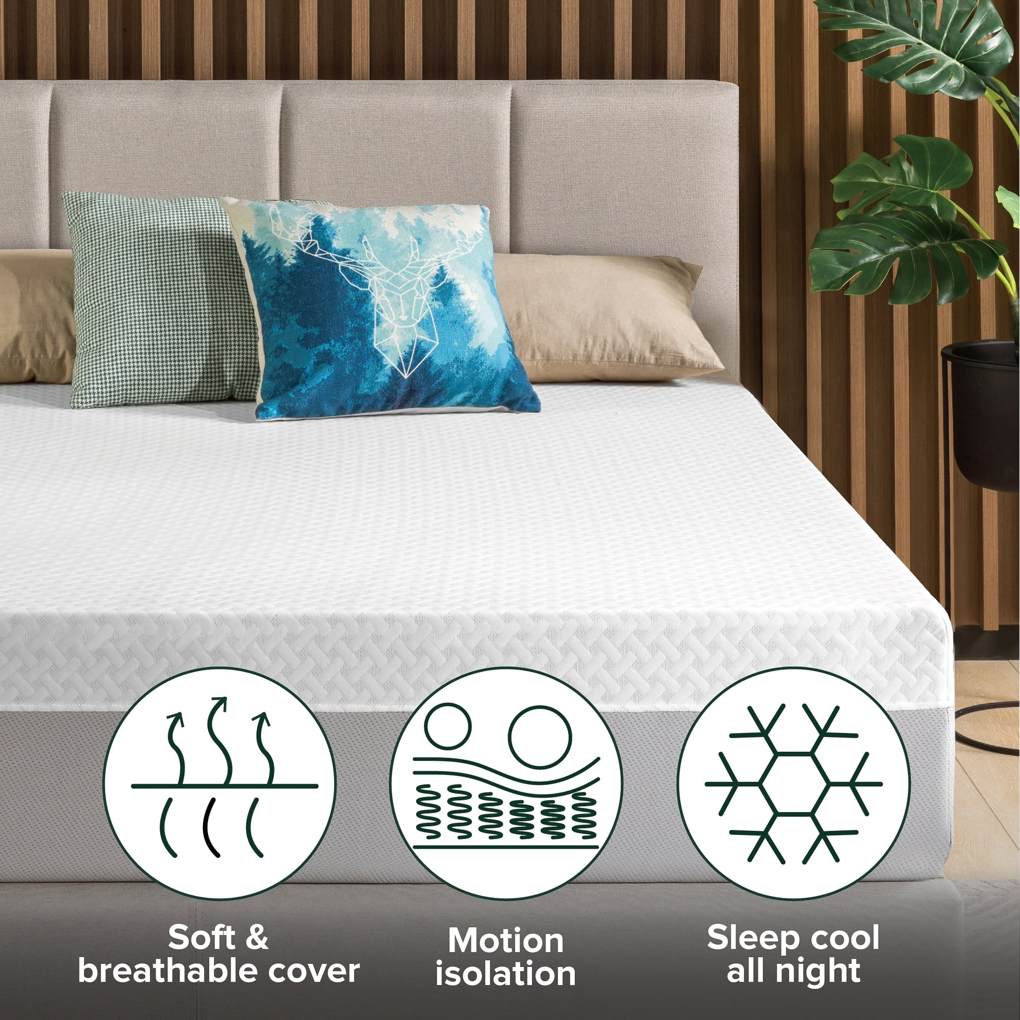 Cooling Airflow 10" Hybrid Queen Mattress in a Box