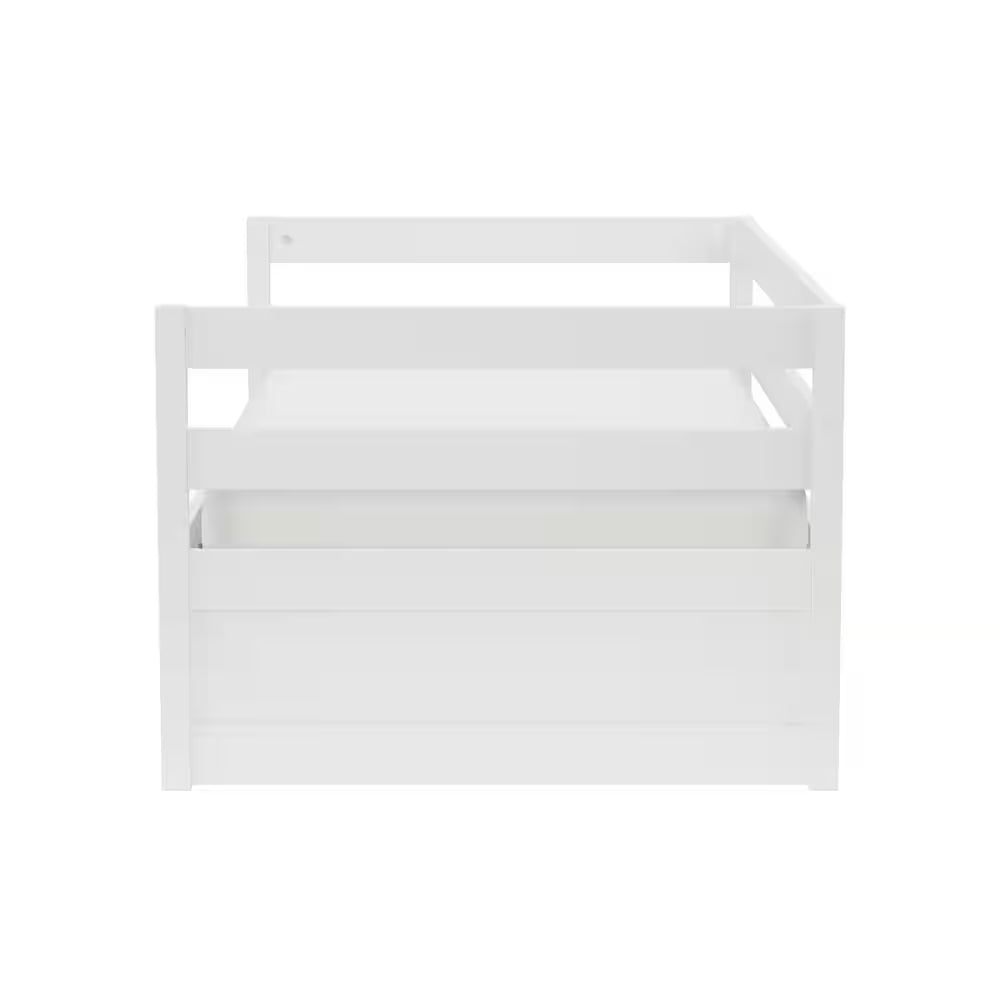 Caspian White Twin Daybed with Trundle