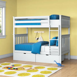 Absecon Twin over Twin Solid Wood Standard Bunk Bed