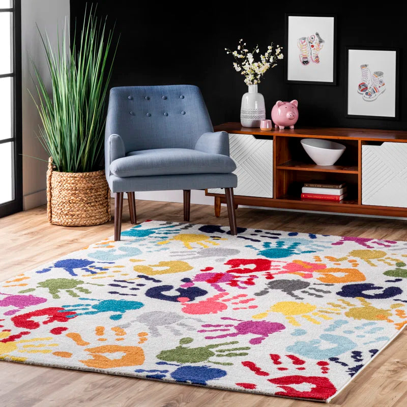 Devante Graphic Area Rug for Living Room Bedroom Dining Room Kitchen, Multicolor