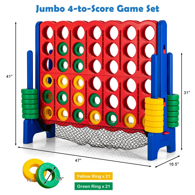 4-To-Score Giant Game Set 4-In-A-Row Connect Game