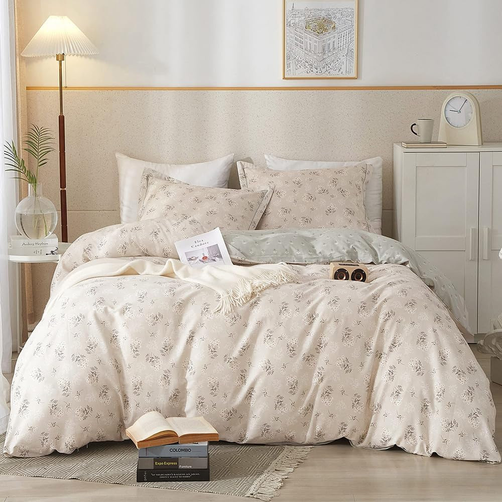 Floral Cotton Bedding Comforter Set 
