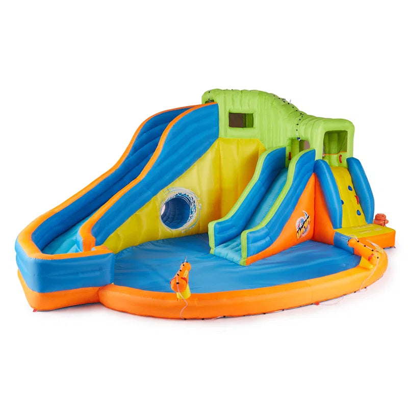 Pipeline Twist Kids Inflatable Outdoor Water Pool Aqua Park and Slides