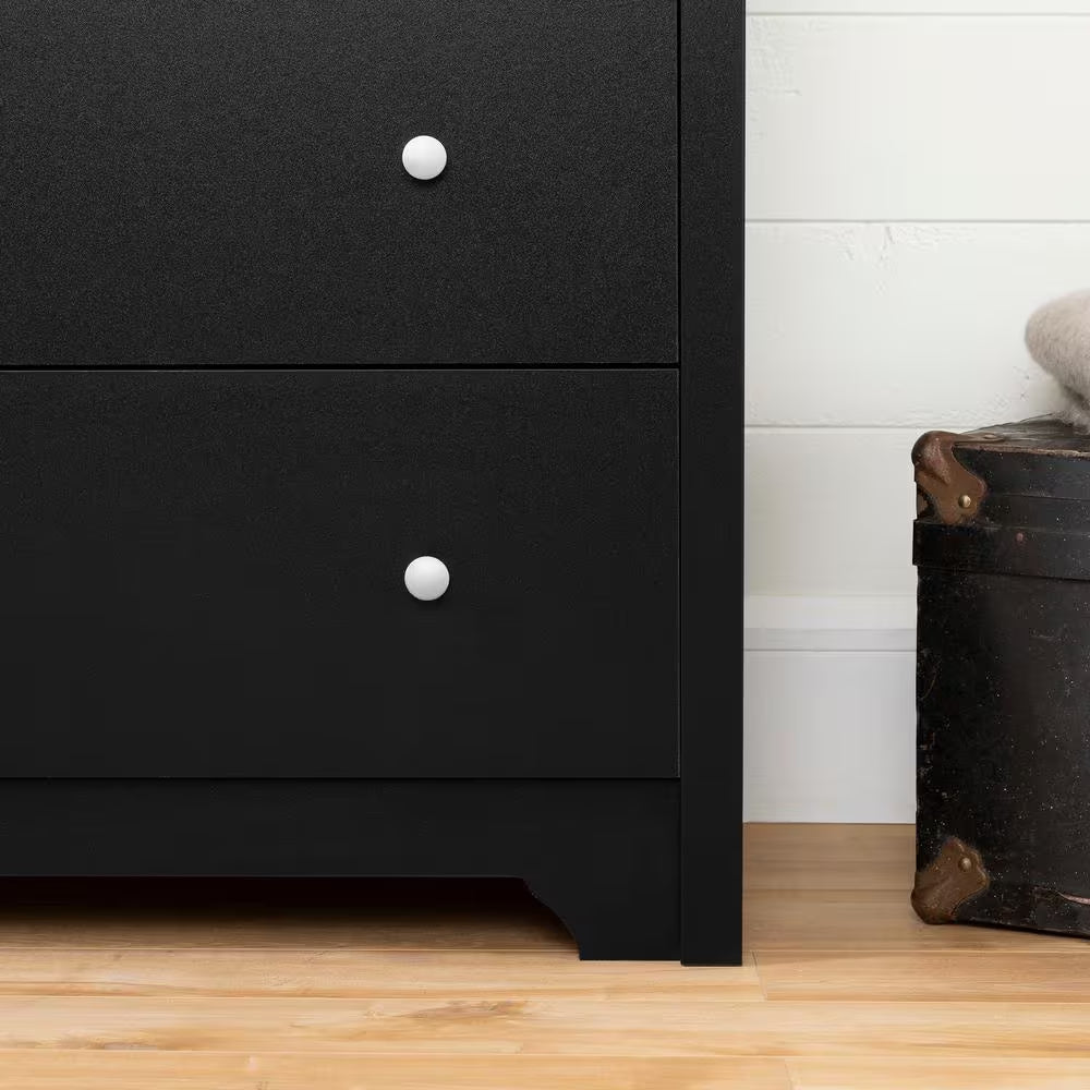 5-Drawer Pure Black Dresser