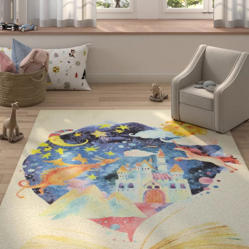 Rothstein Cream/Blue Area Rug