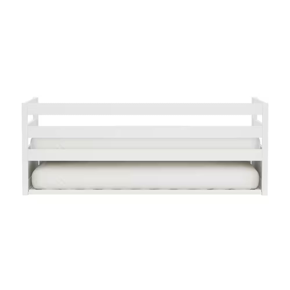 Caspian White Twin Daybed with Trundle