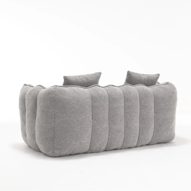 Chenille Bean Bag Sofa Tufted Loveseat