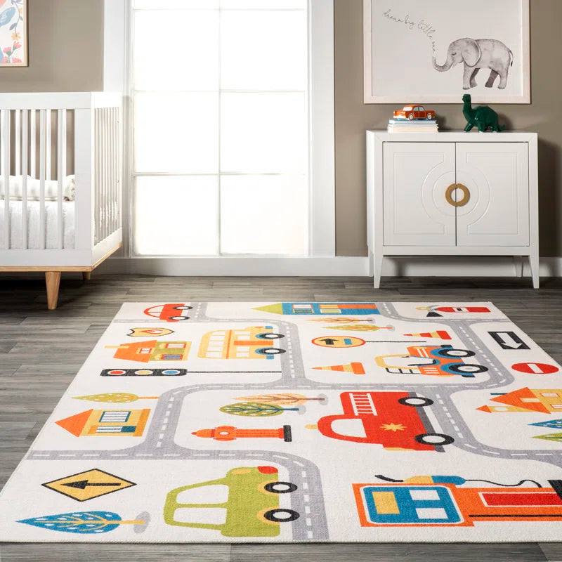 Carmina Graphic Machine Washable Area Rug for Living Room Bedroom Dining Room Nursery Kitchen