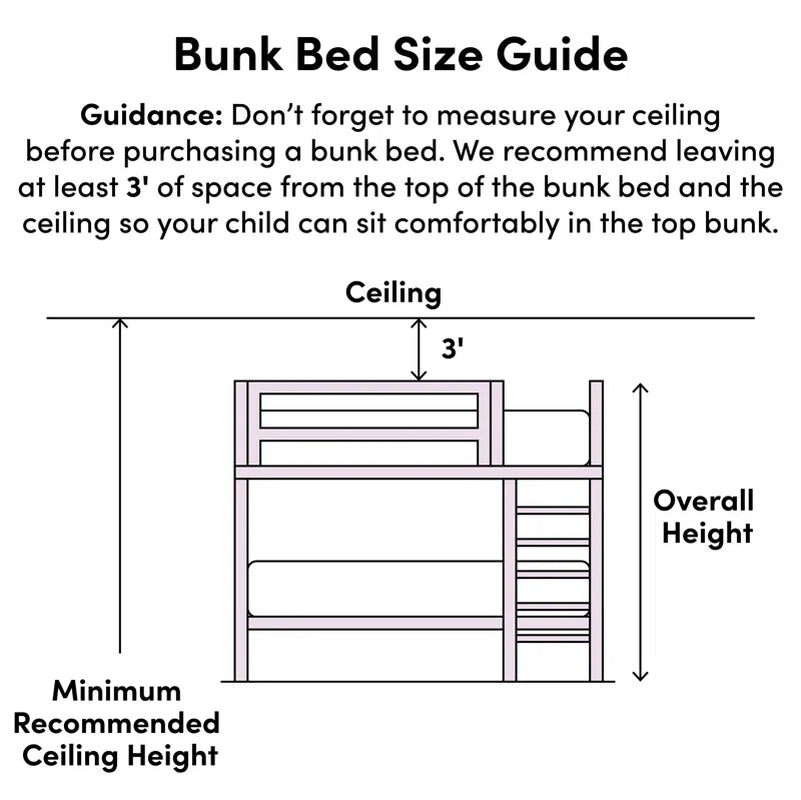 Absecon Twin over Twin Solid Wood Standard Bunk Bed