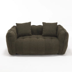 Chenille Bean Bag Sofa Tufted Loveseat