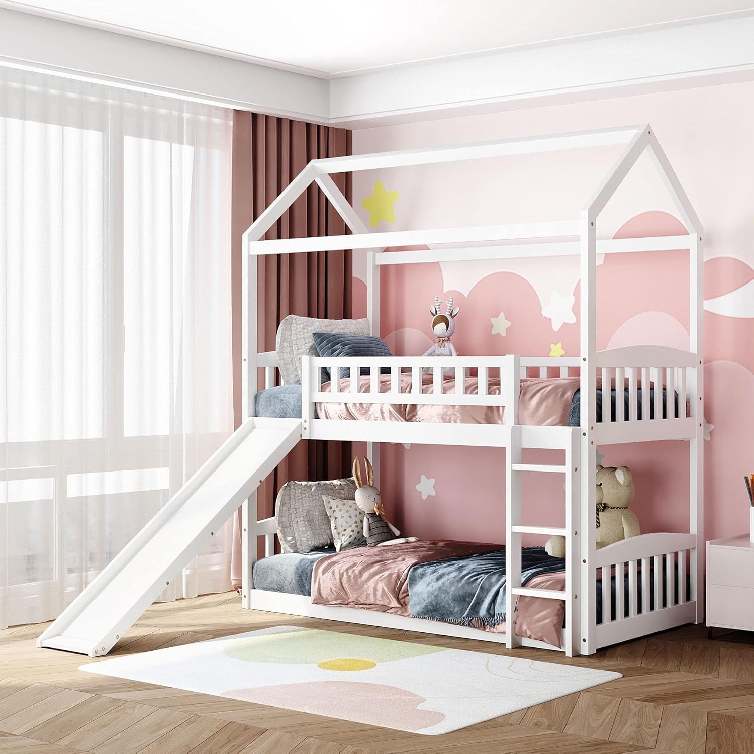 House Bunk Bed with Slide