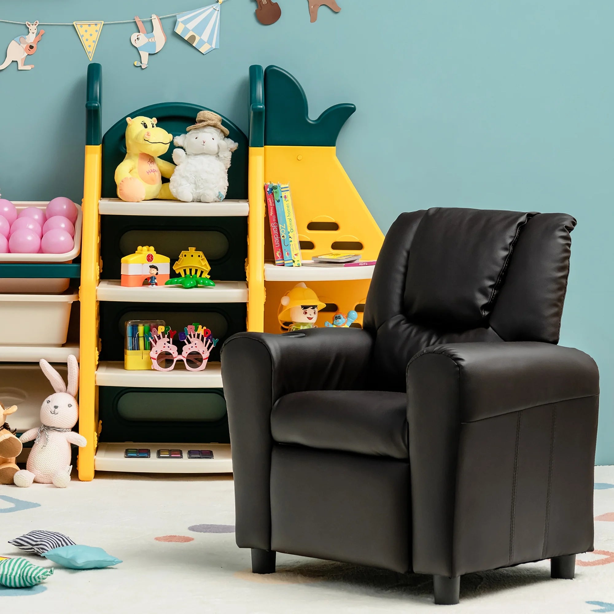 Kids Leather Recliner Chair