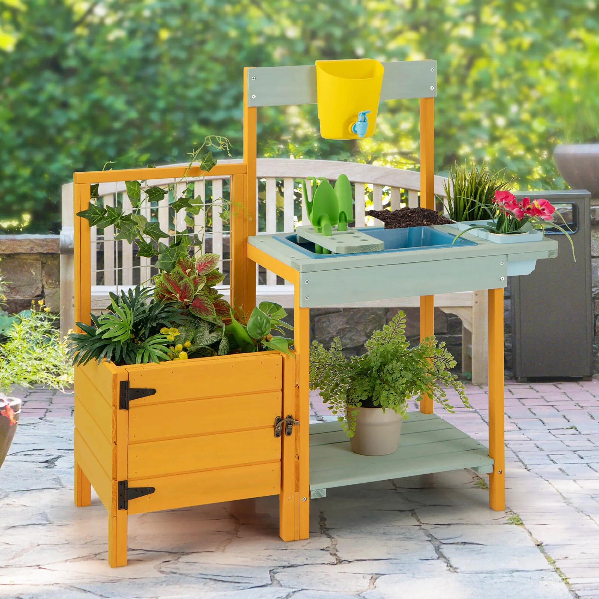 Wooden Potting Bench for Kids
