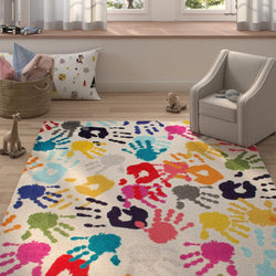 Devante Graphic Area Rug for Living Room Bedroom Dining Room Kitchen, Multicolor