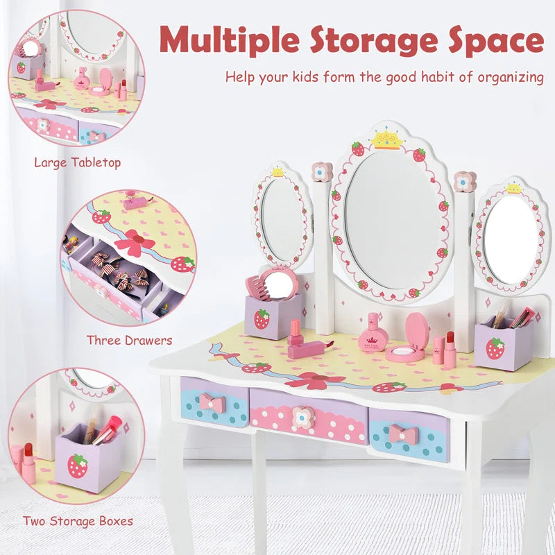 Diega Kids Vanity Set with Mirror