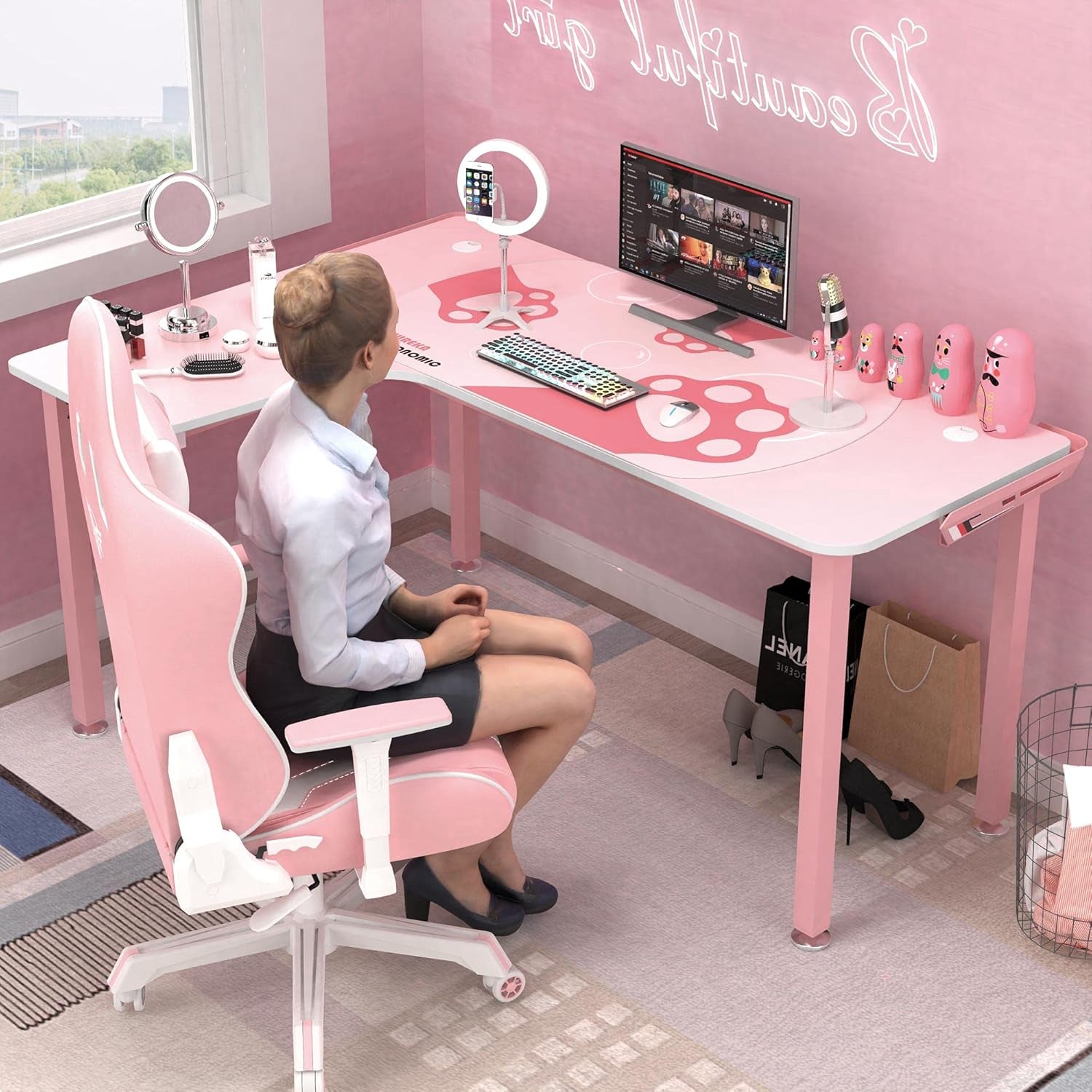 Pink Gaming Desk