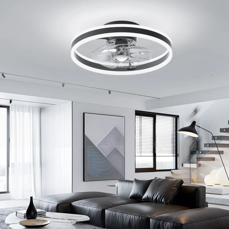 20'' Modern LED Ceiling Fan with Light and Remote Control