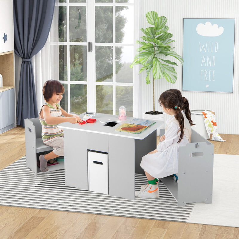 4-In-1 Kids Table and Chairs 