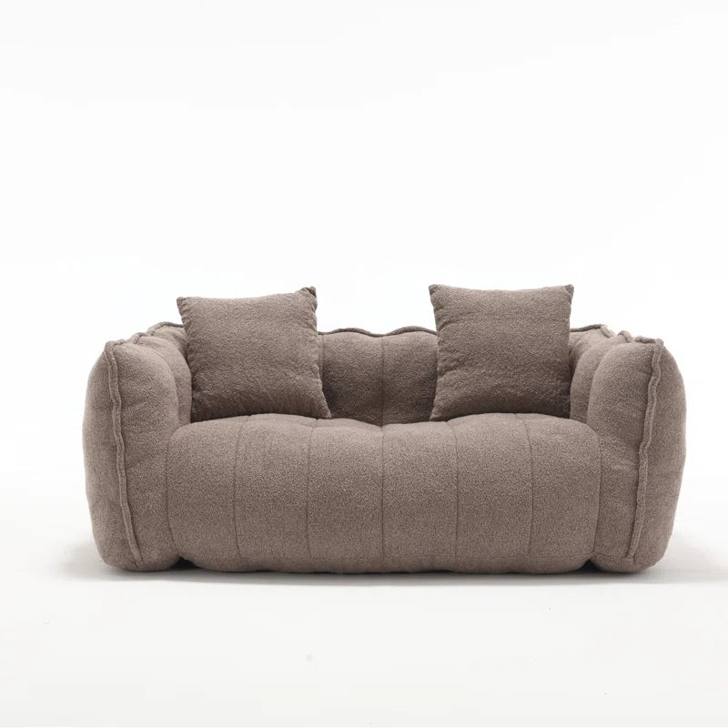 Chenille Bean Bag Sofa Tufted Loveseat