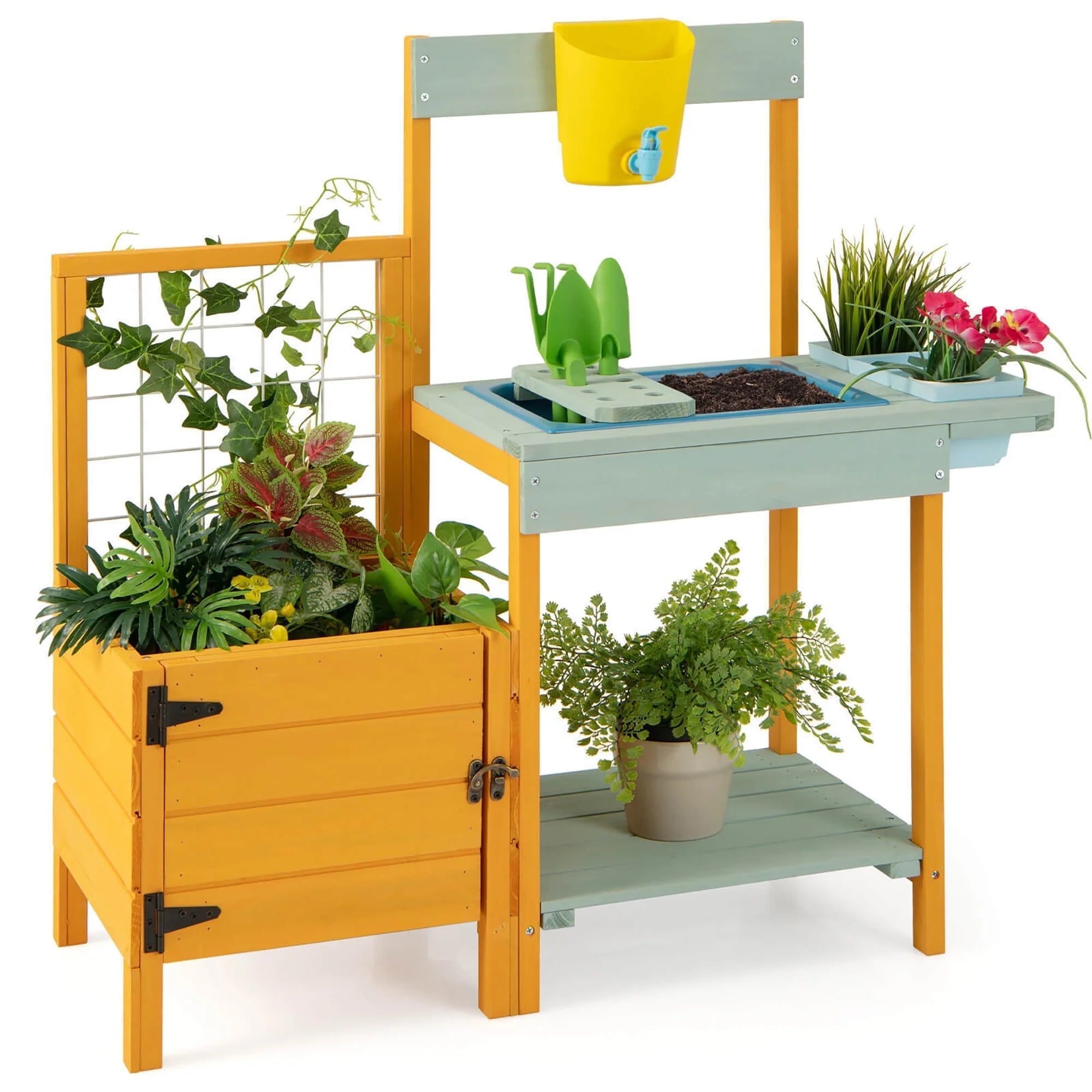 Wooden Potting Bench for Kids