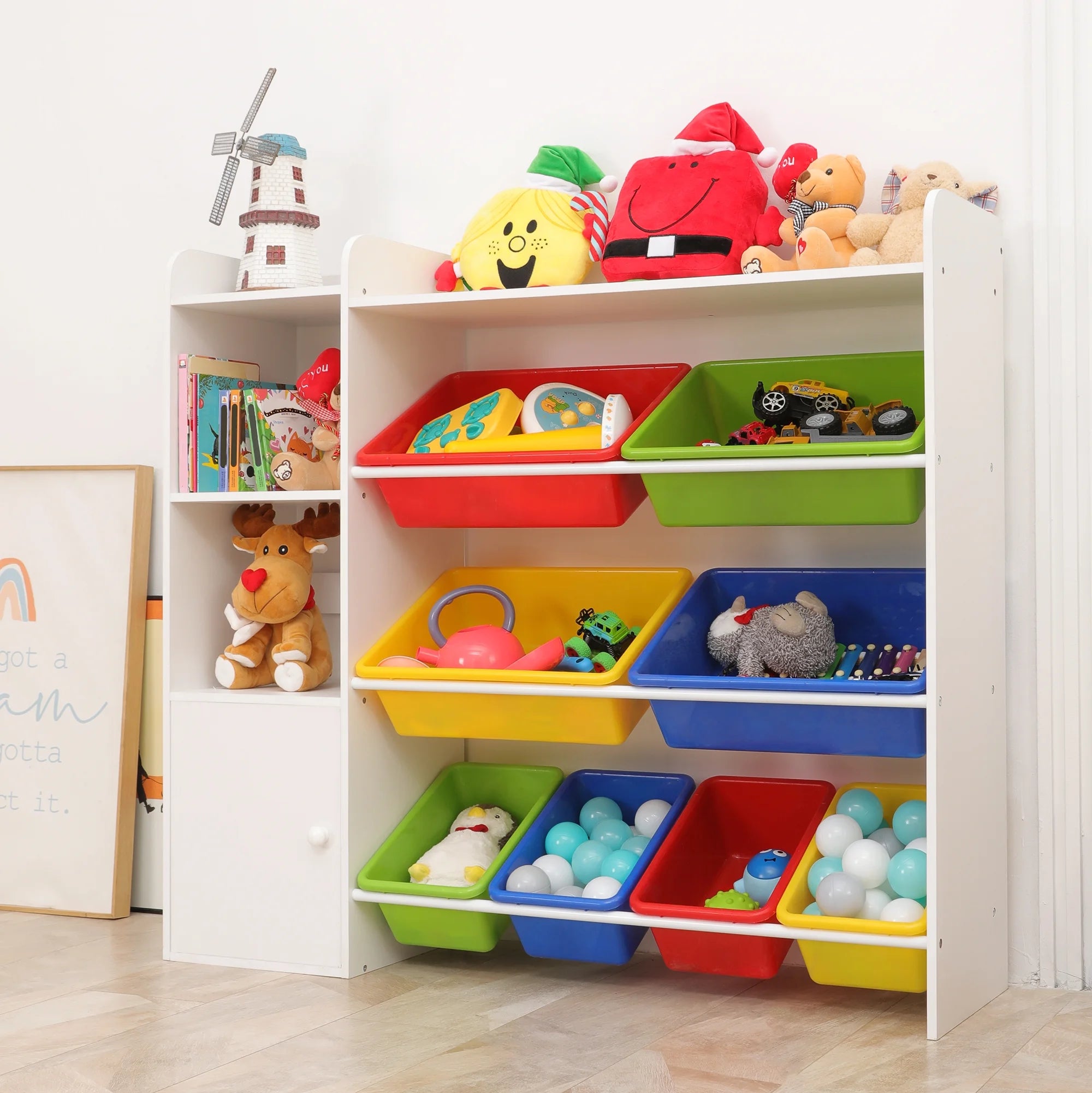 Kids Toy Organizer with 8 Removable Bins