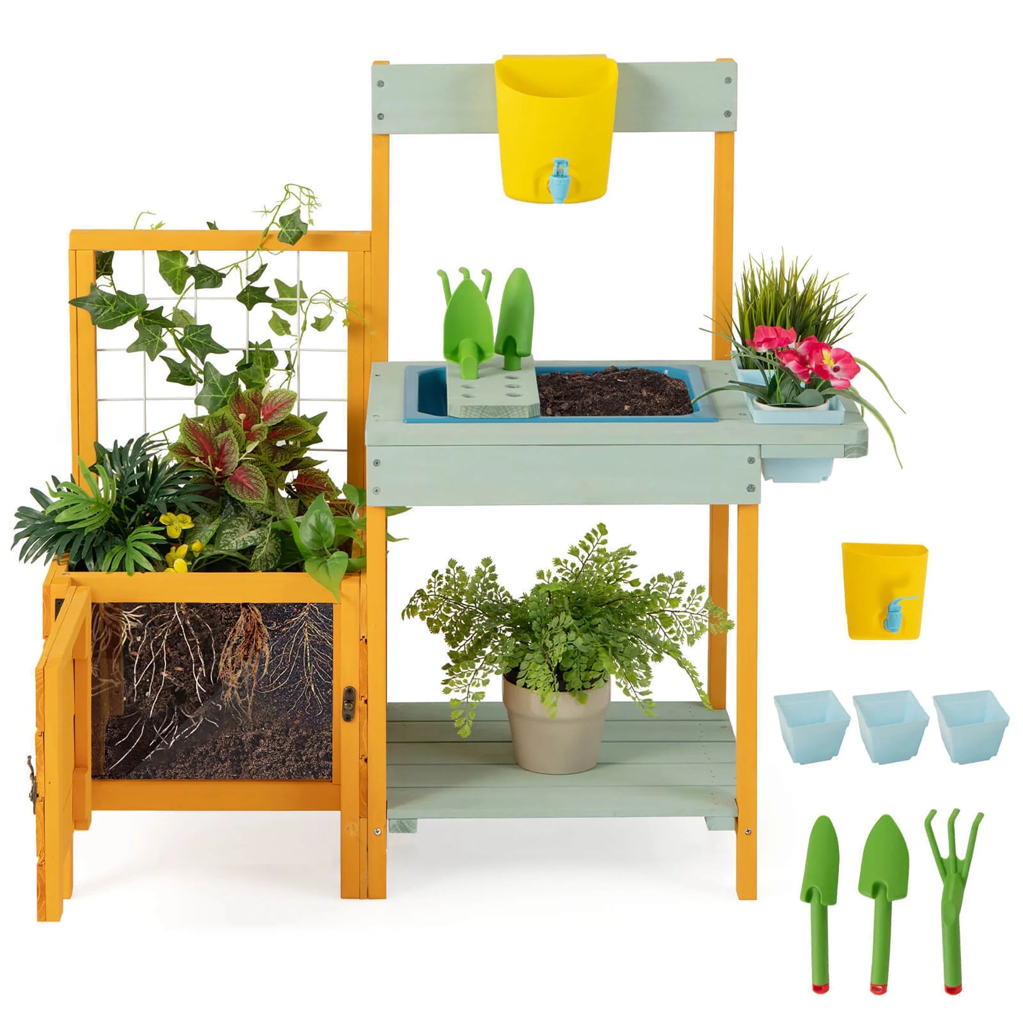 Wooden Potting Bench for Kids