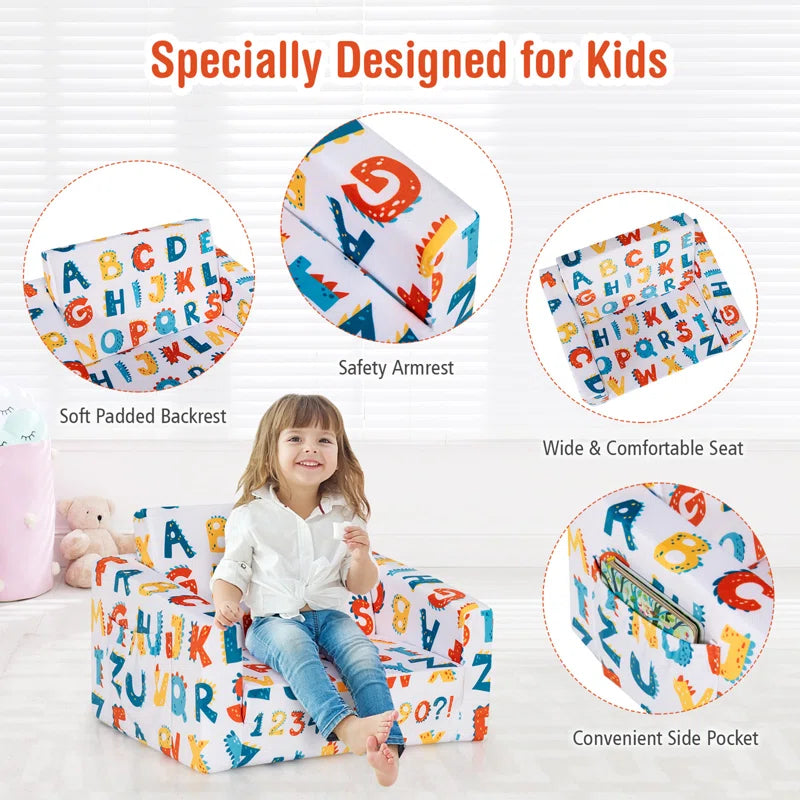 Kids 2.5'' Sleeper Chair and Ottoman