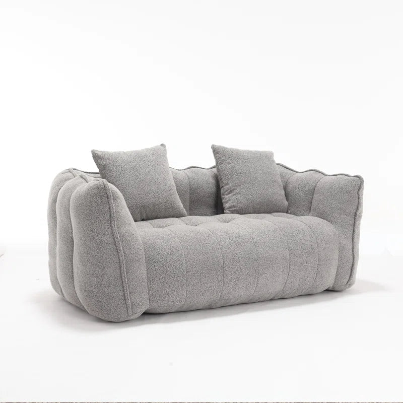 Chenille Bean Bag Sofa Tufted Loveseat