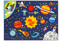 Weranna Outer Space Solar Educational Learning Game Play Non Slip Kids Rug Carpet Classroom Playroom Mat