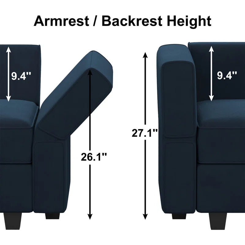 Jersi 7 - Piece Upholstered Reclining Sectional